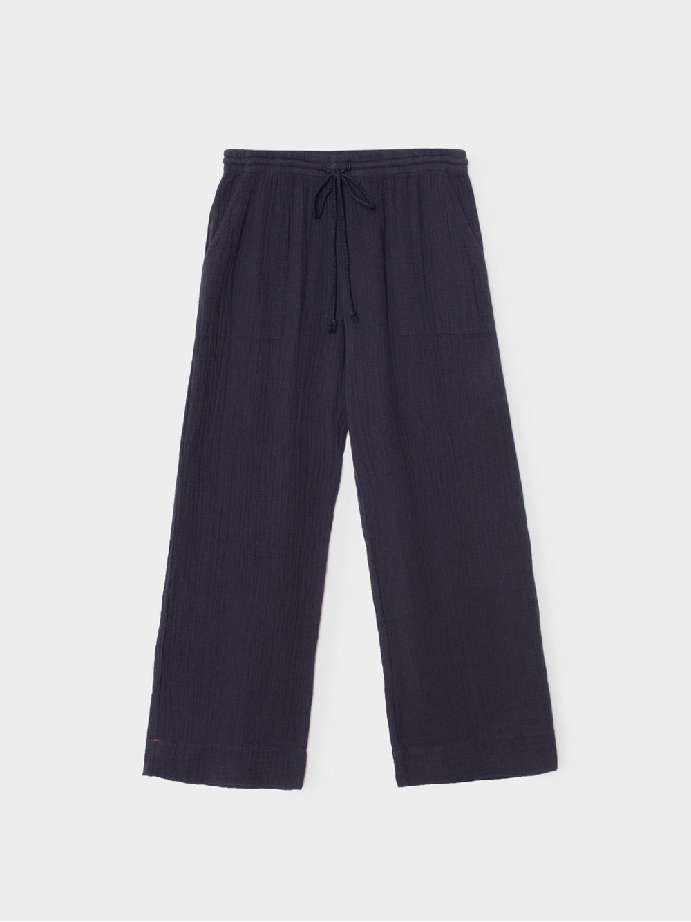 Xirena Navy Blue Cotton Gauze Kayson Wide Leg Pants Size Small Like New